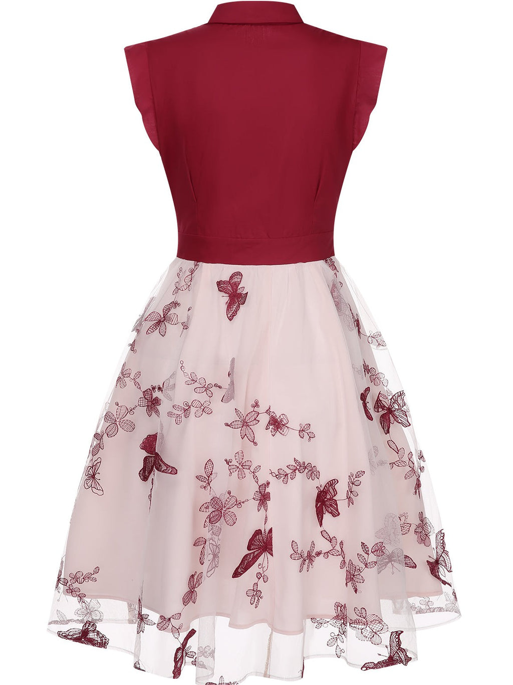Green 1950s Floral Patchwork Vintage Dress