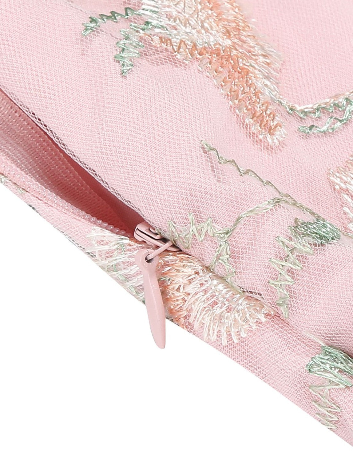 1950s Tie-Strap Floral Embroidered Tulle Dress