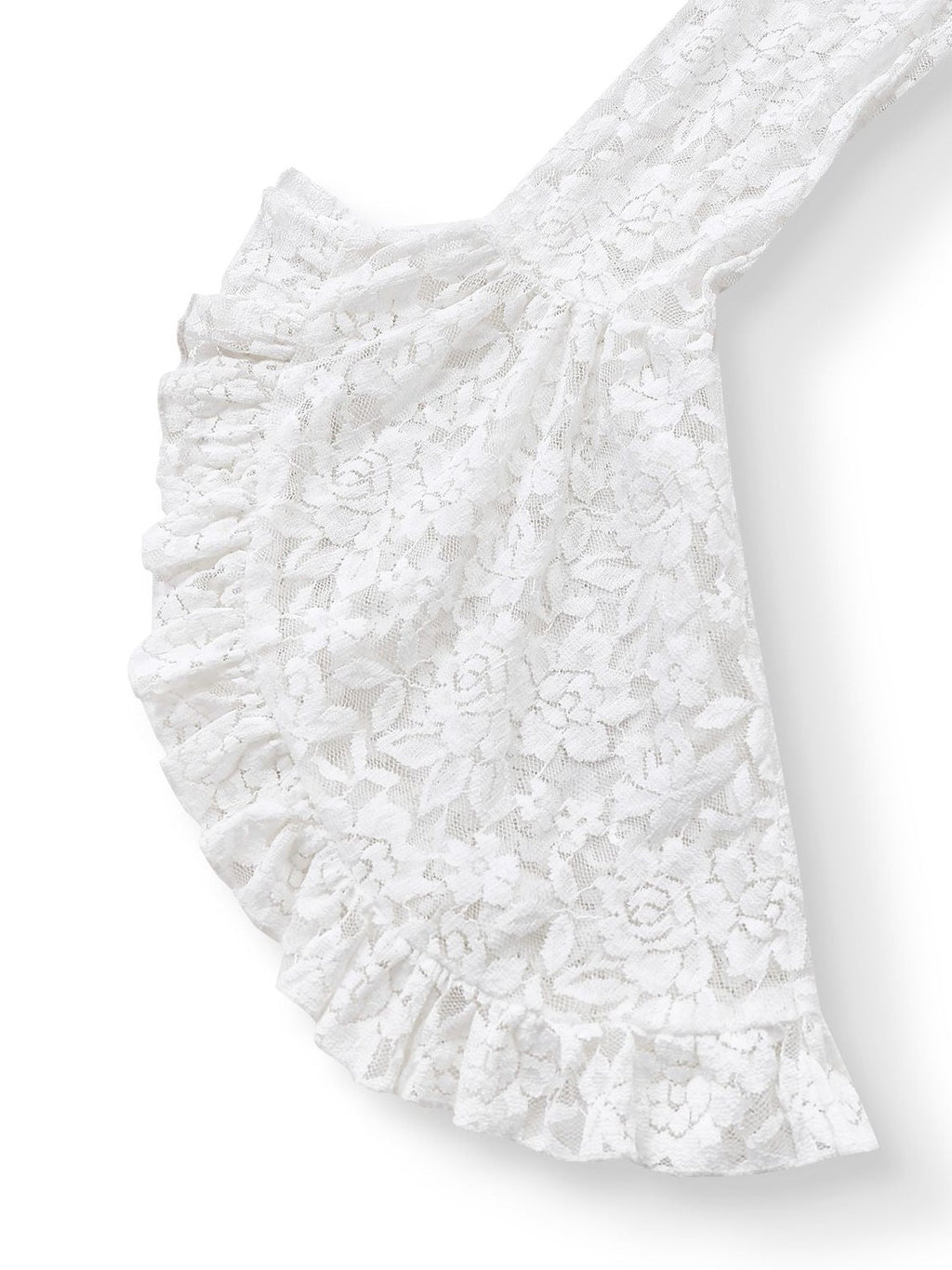 White 1980s Gigot Sleeve Victorian Lace Dress