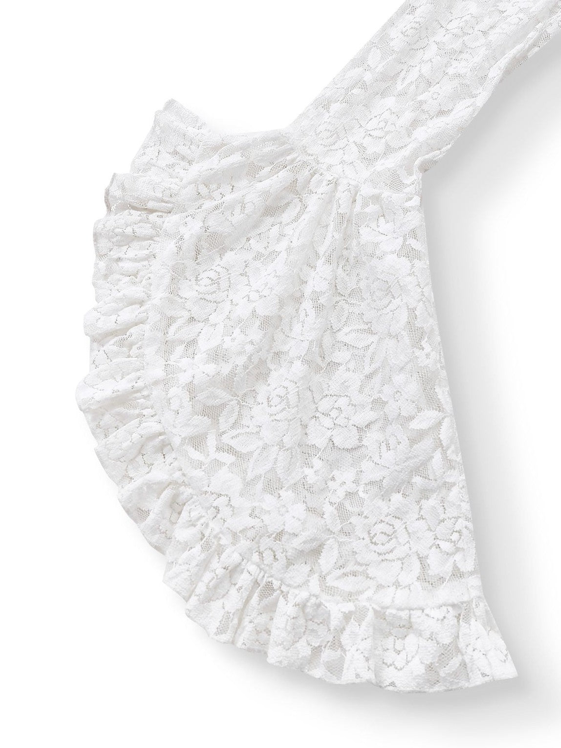 White 1980s Gigot Sleeve Victorian Lace Dress