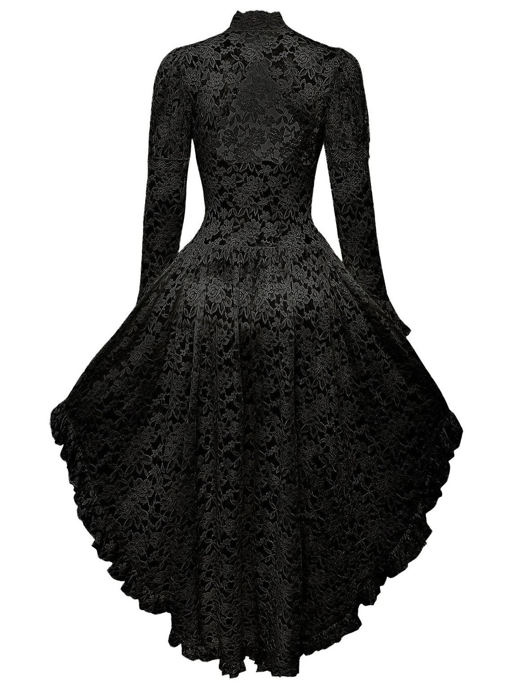 White 1980s Gigot Sleeve Victorian Lace Dress