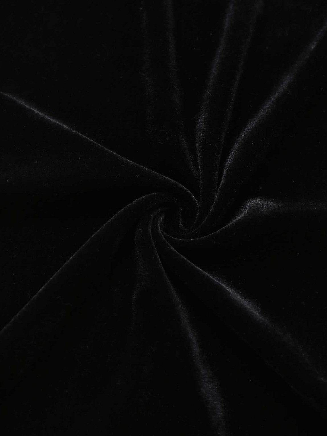 Black 1960s Bat Neckline Velvet Slit Dress