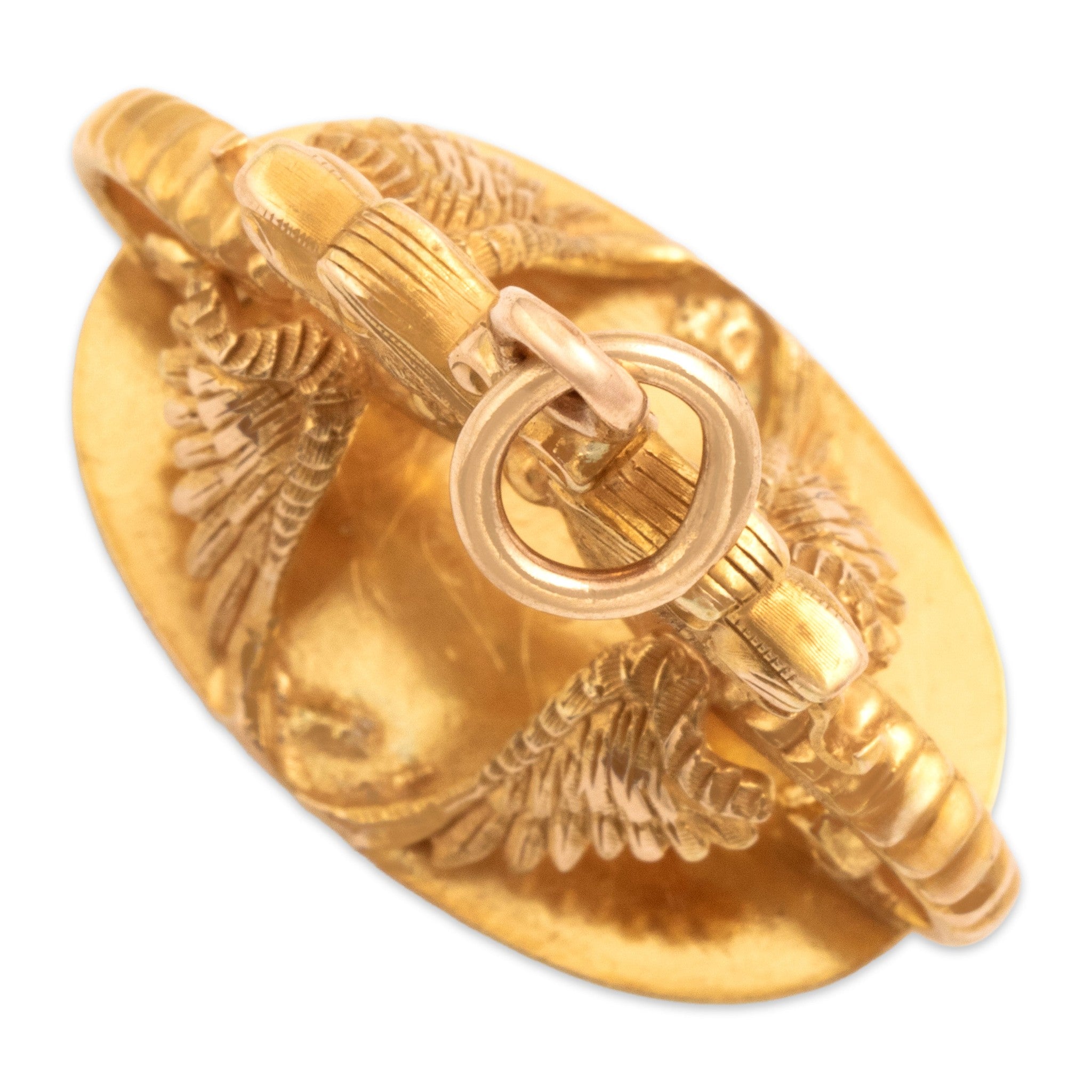 Antique-Style Victorian Gold Tone Fantastic Mystical Dragon Fob Charm / Pendant
