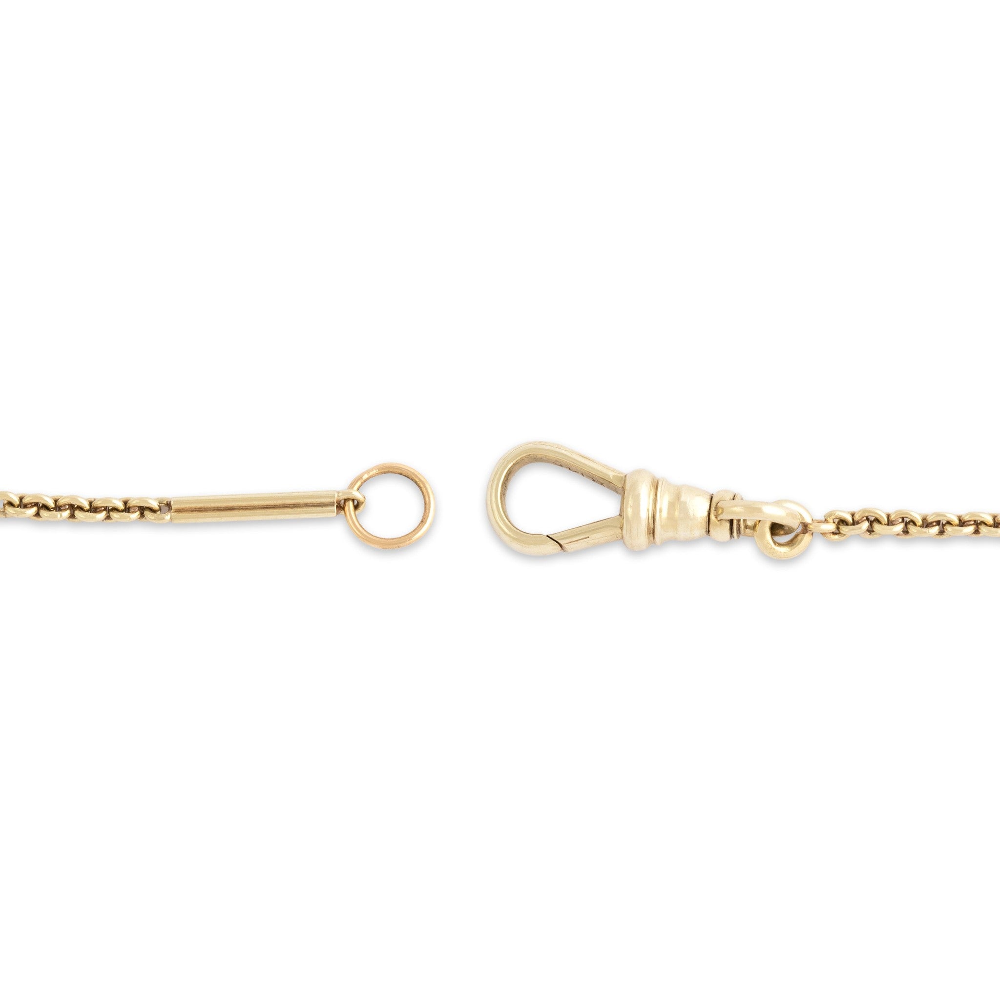 Antique-Style Gold Tone Classic Bar Link Dog Clasp Bracelet 6.75"
