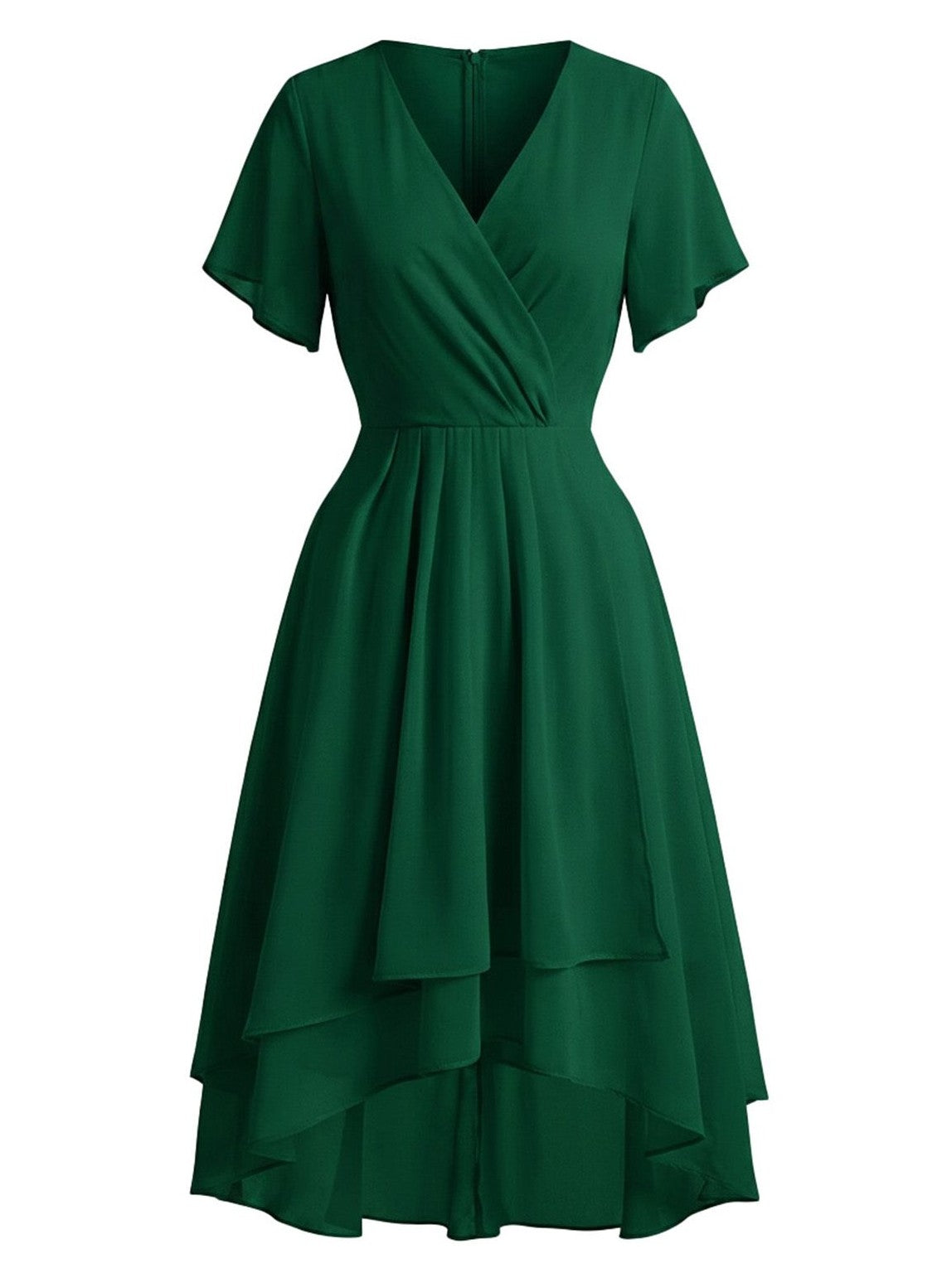 Camellia 1950s Chiffon Dress